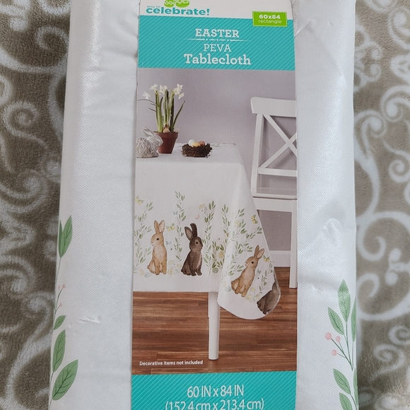 WAY TO CELEBRATE Rectangle Easter Peva Tablecloth - Picture 4 of 5